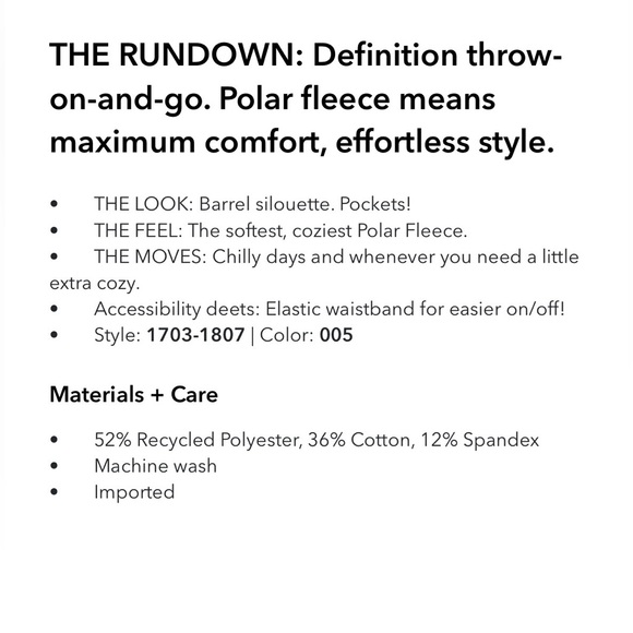 BNWT Offline by Aerie Polar Fleece Barrel Pant in Smoked Gray - Picture 6 of 9